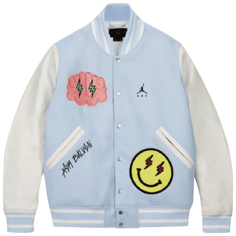 Air Jordan x J Balvin Varsity Jacket Celestine Blue