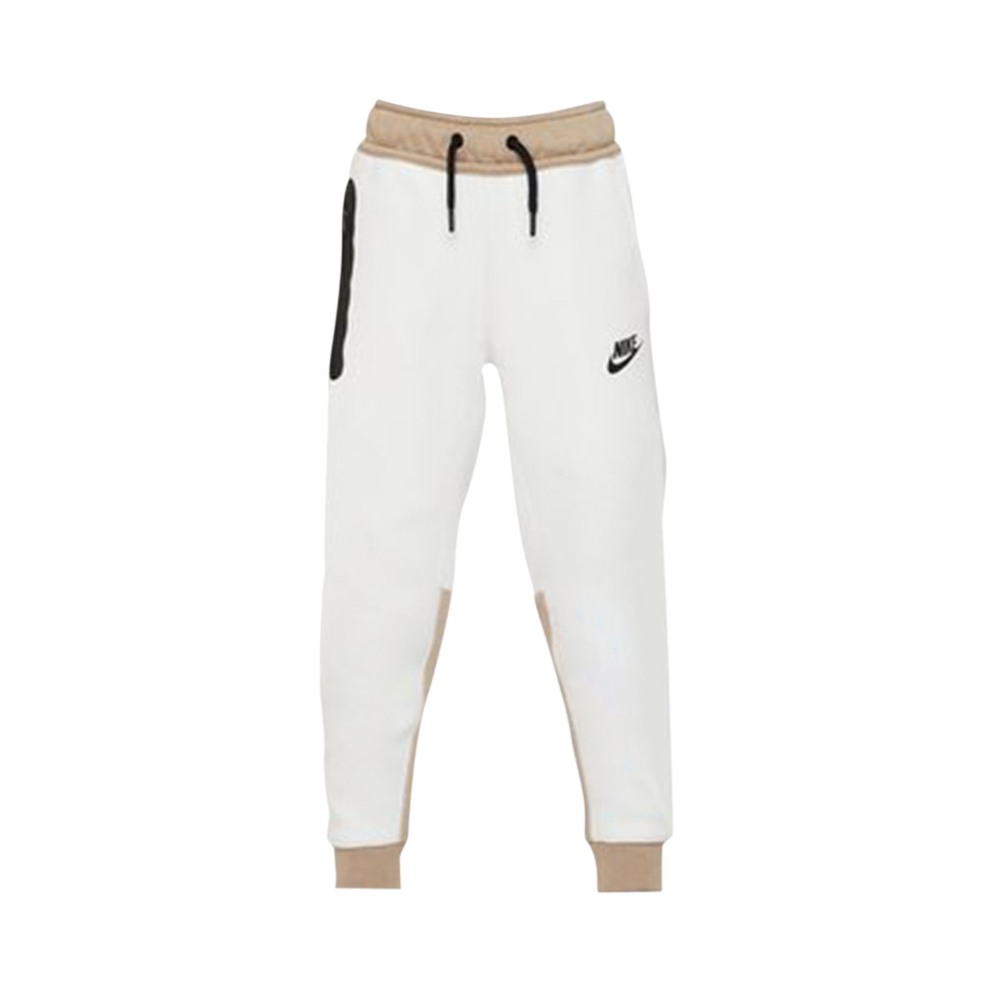 cream tech fleece joggers