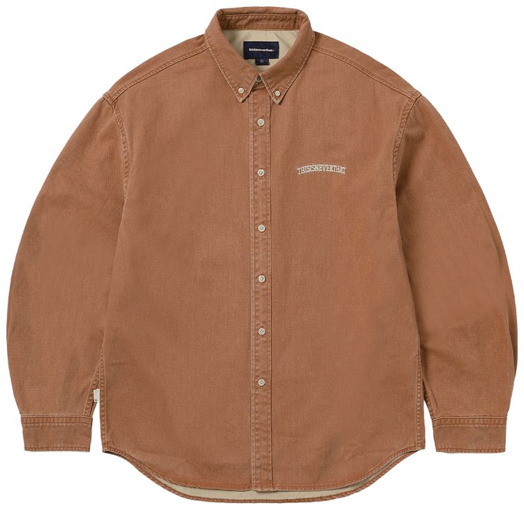 thisisneverthat Washed Denim Shirt Orange