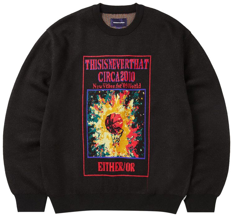 thisisneverthat Basketball Hoop Knit Sweater Black