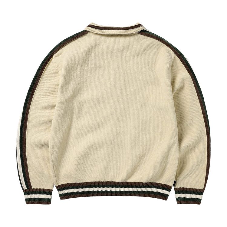 thisisneverthat Striped Zip Cardigan Ivory