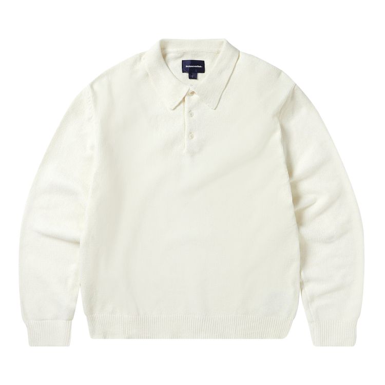 thisisneverthat Velvet Knit Polo Off White