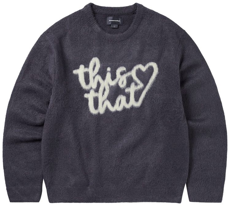 thisisneverthat Heart Logo Knit Sweater Purple