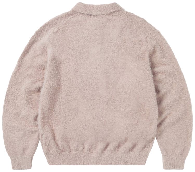 thisisneverthat SCT Logo Shaggy Knit Polo Pink