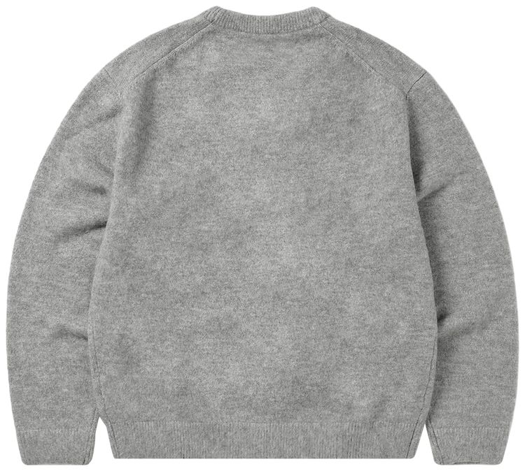 thisisneverthat Heart Logo Knit Sweater Heather Grey