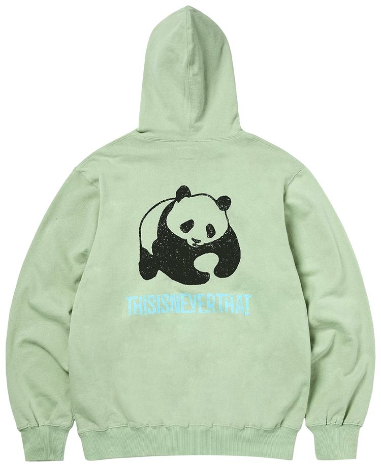 thisisneverthat Panda Hoodie Pale Green