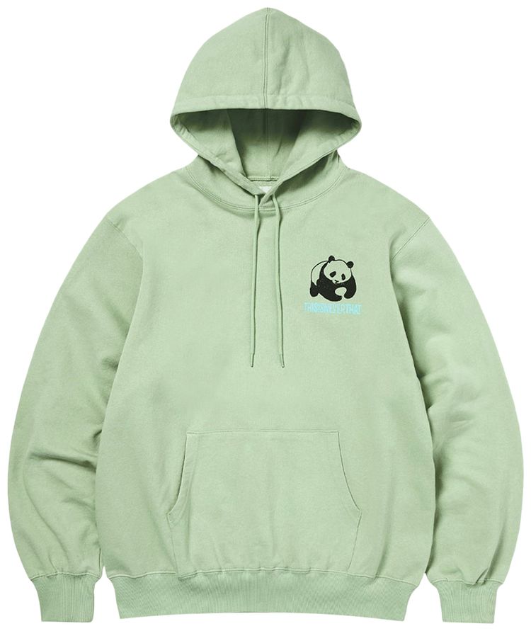 thisisneverthat Panda Hoodie Pale Green