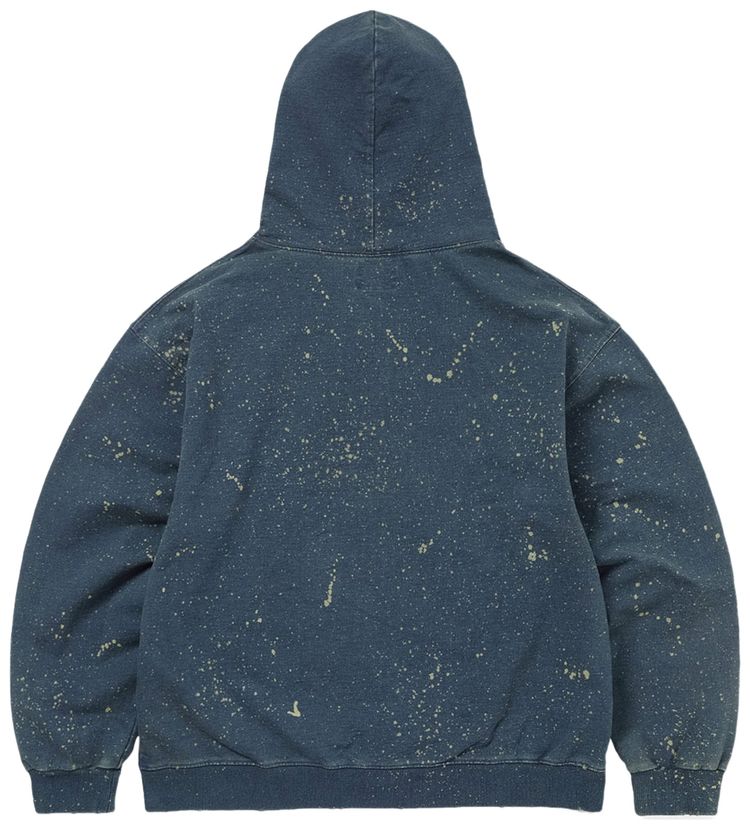 thisisneverthat Indigo Dyed Zip Up Hoodie Blue