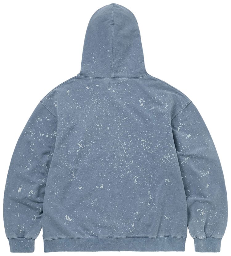 thisisneverthat Indigo Dyed Zip Up Hoodie Washed Blue