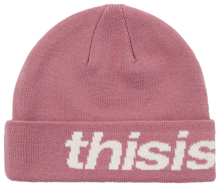 thisisneverthat HSP Logo Big Cuff Beanie Dusty Pink