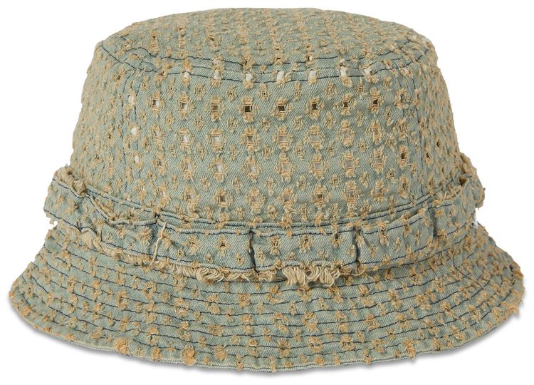 thisisneverthat Damaged Denim Jungle Bucket Hat Washed Blue