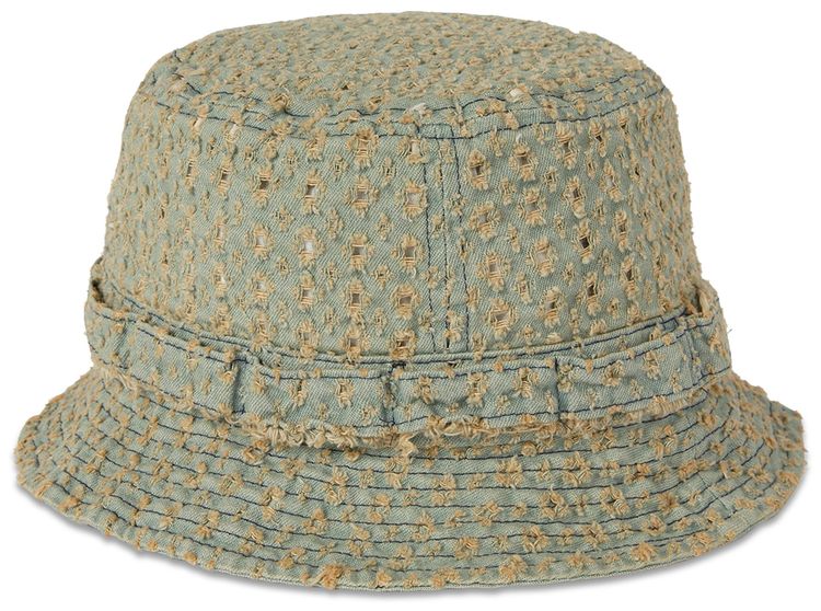 thisisneverthat Damaged Denim Jungle Bucket Hat Washed Blue