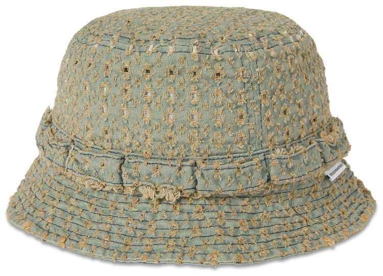 thisisneverthat Damaged Denim Jungle Bucket Hat Washed Blue