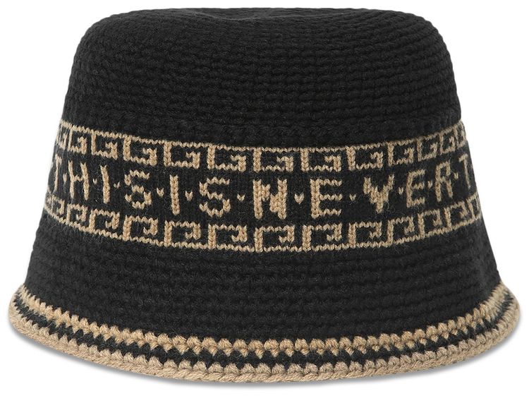thisisneverthat Crochet Bucket Hat Black