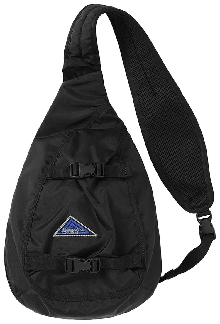 thisisneverthat Washed Nylon Sling Bag Black