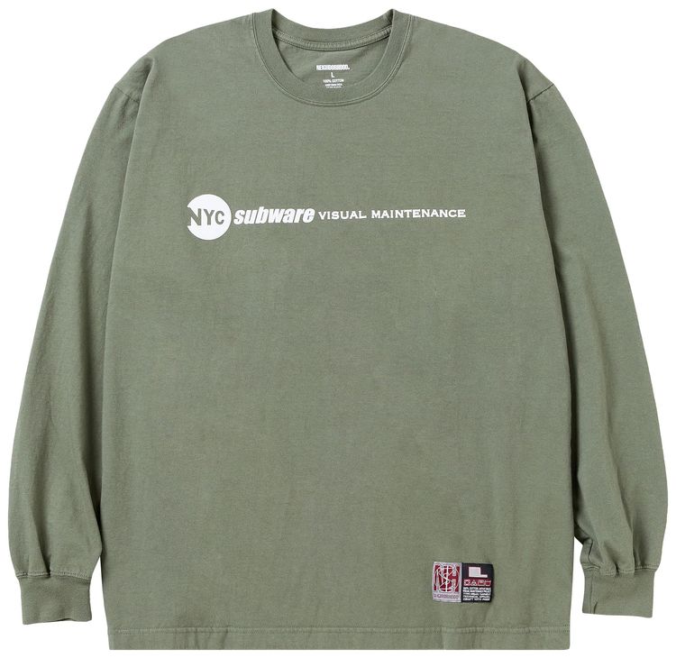 Neighborhood x Subware Long Sleeve Tee 2 Olive Drab