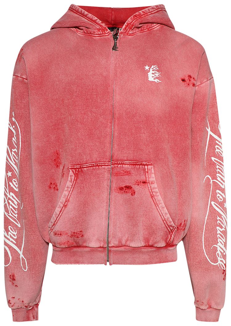 Hellstar Path To Paradise Zip Up Hoodie Red