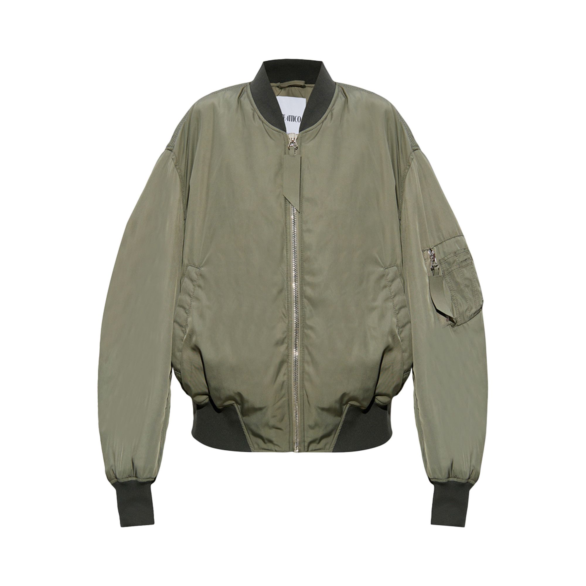 ジャケット THE ATTICO Women Jackets 250WCB00070PLL001AA 828 GREEN Buy The Attico Nylon Bomber Jacket 'Military Green