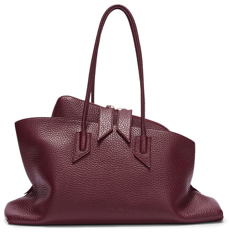 The Attico La Passeggiata Medium Top Handle Bag Burgundy