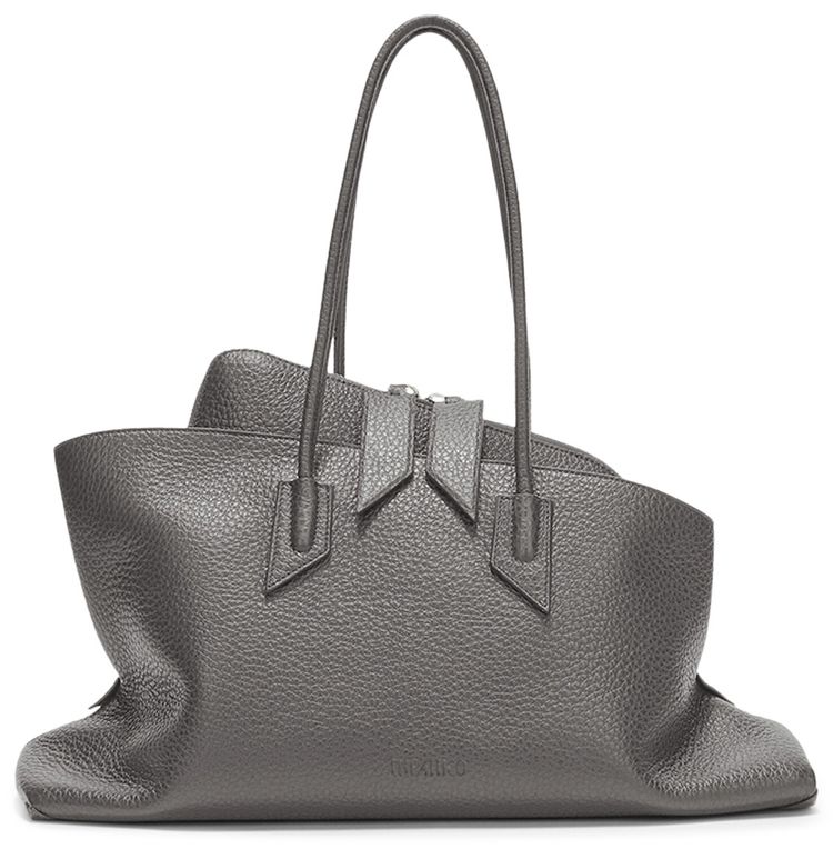 The Attico La Passeggiata Medium Top Handle Bag Grey