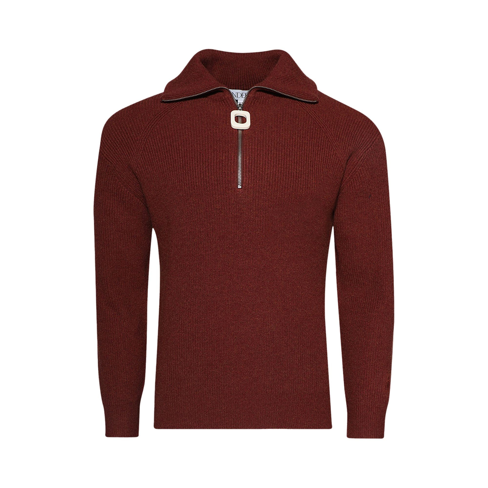 Buy JW Anderson Half Zip Jumper 'Rust' - KW1285 YN0372 405 | GOAT