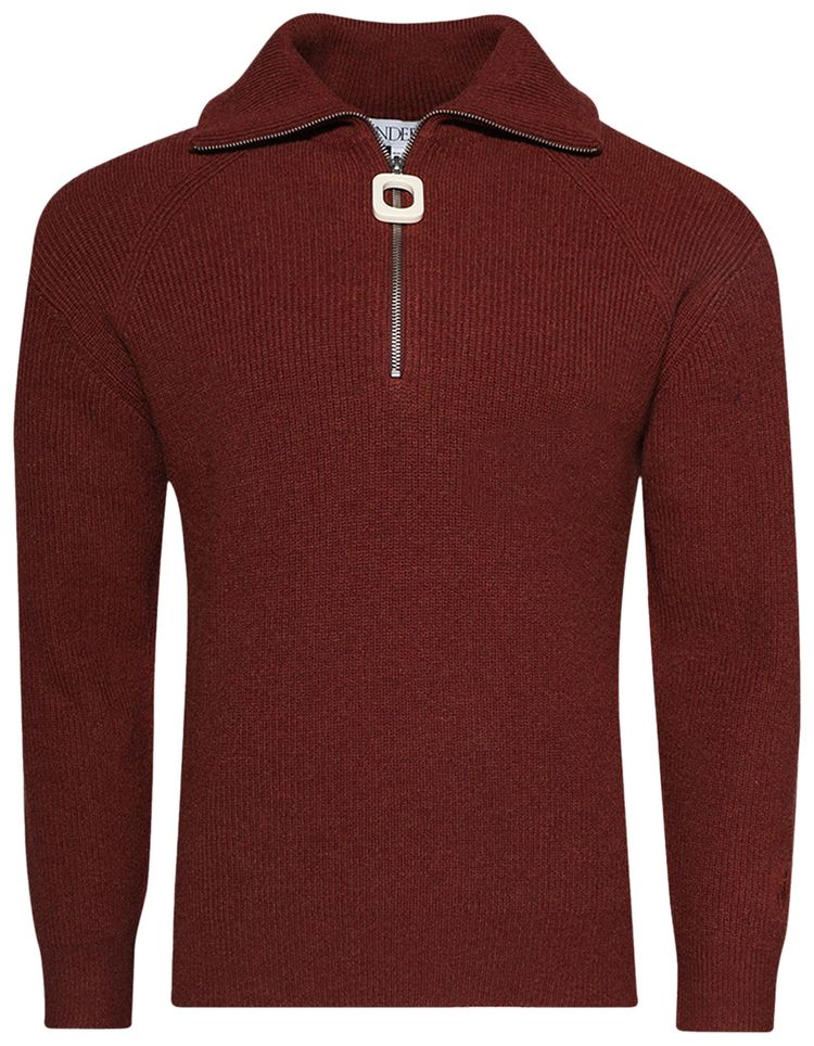 JW Anderson Half Zip Jumper Rust