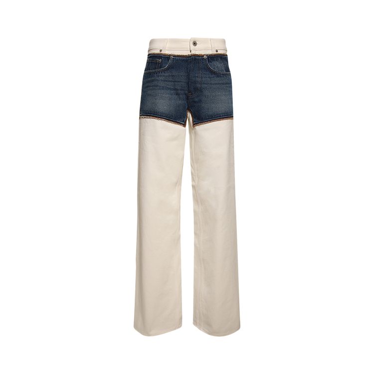 Jean Paul Gaultier Petit Grand Denim Jeans EcruVintage Blue