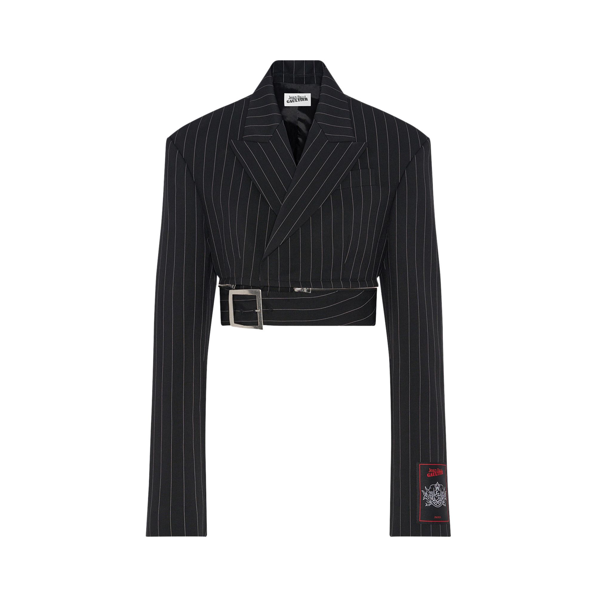 Buy Jean Paul Gaultier Short Suit Jacket 'Black/White' - 25