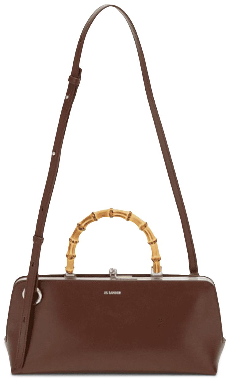 Jil Sander Goji Small Leather Bag Dark Earth