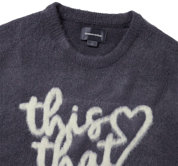 thisisneverthat Heart Logo Knit Sweater Purple