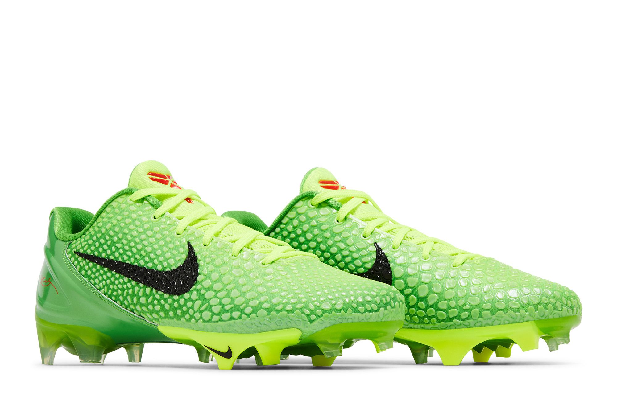 NIKE x Kobe Bryant ☆ Kobe 6 ‘Grinch’ Vapor Edge Cleats The Nike Vapor Edge Kobe 6 Grinch Cleats Release December 2024