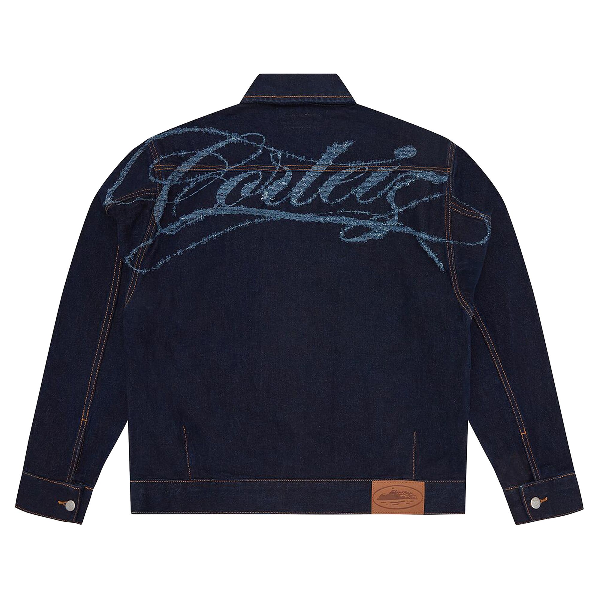 ジャケット・アウター corteiz denim jacket Corteiz Embossed C-Star Denim Work Jacket Grey Men's - FW24 - US