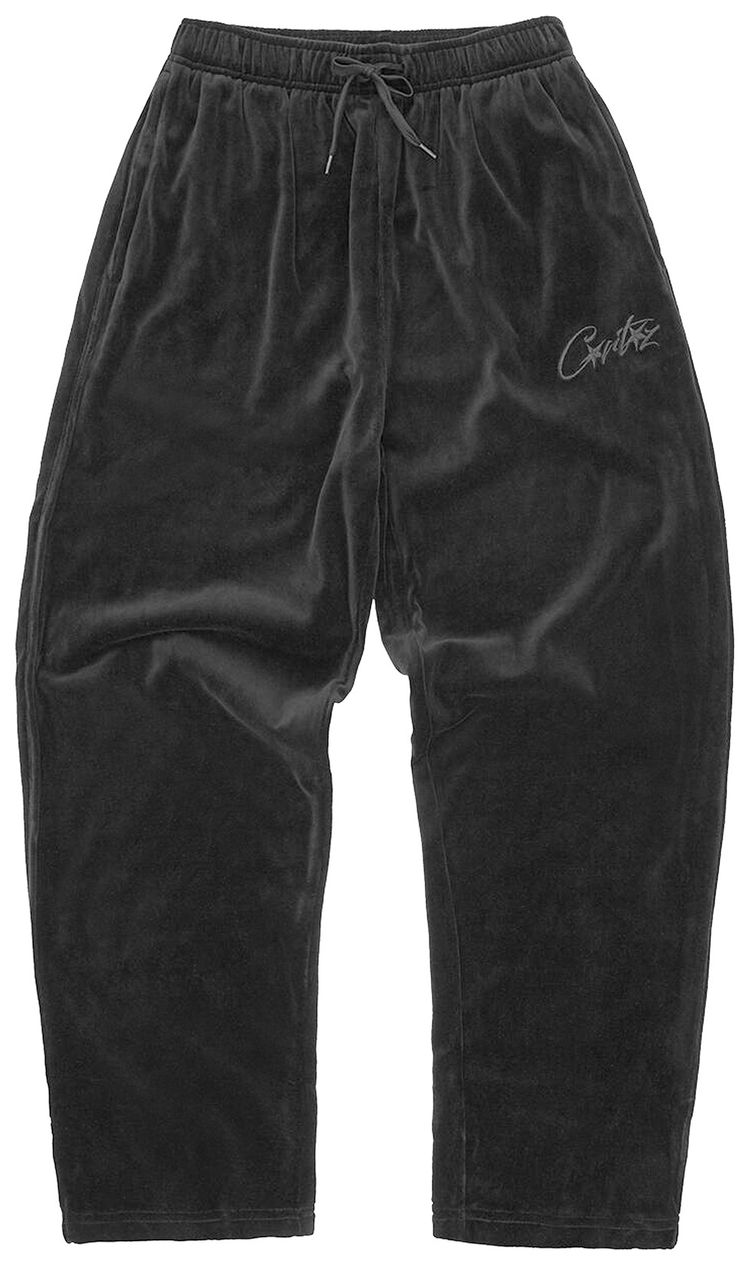 Corteiz VVS Velour Pants Triple Black