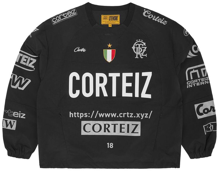 Corteiz Sponsors Training Pullover Black