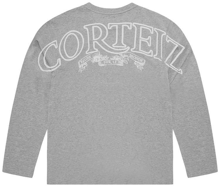 Corteiz Royale Heavyweight Long Sleeve Tee Heather Grey