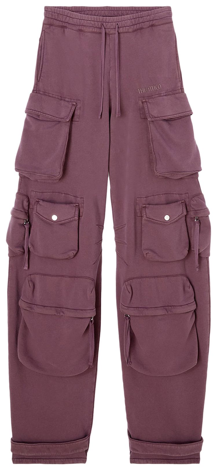 The Attico Fern Cargo Sweatpants Mauve Fade