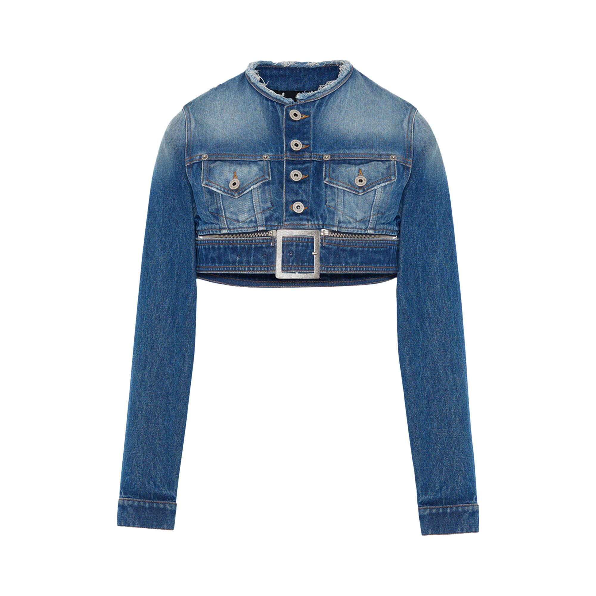 Buy Jean Paul Gaultier Super Cropped Jacket 'Vintage Blue