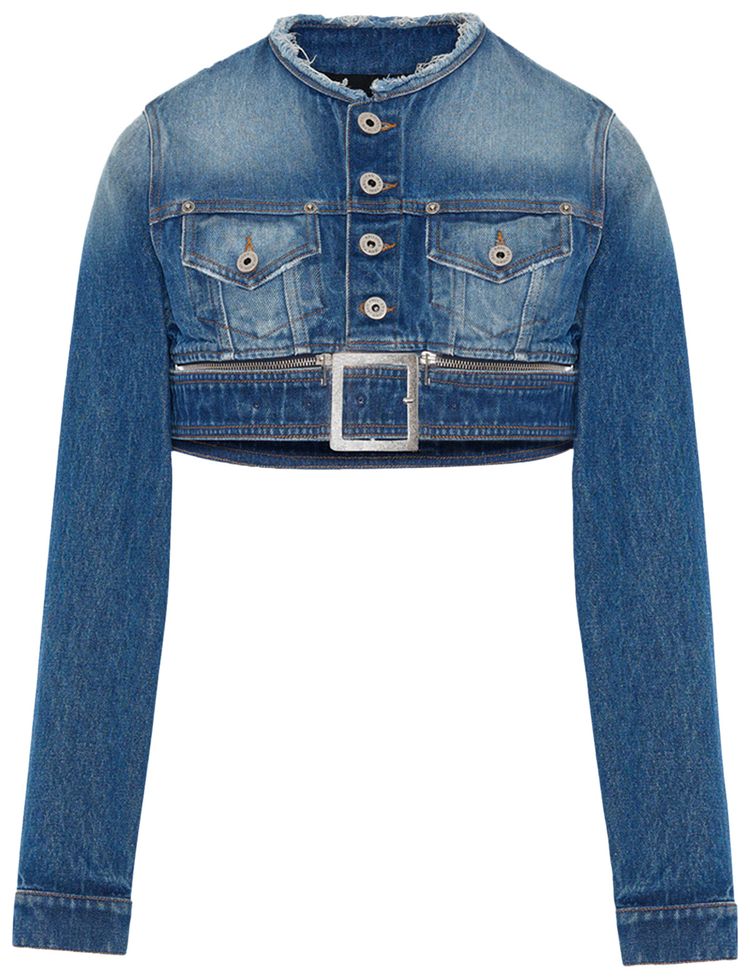 Jean Paul Gaultier Super Cropped Jacket Vintage Blue