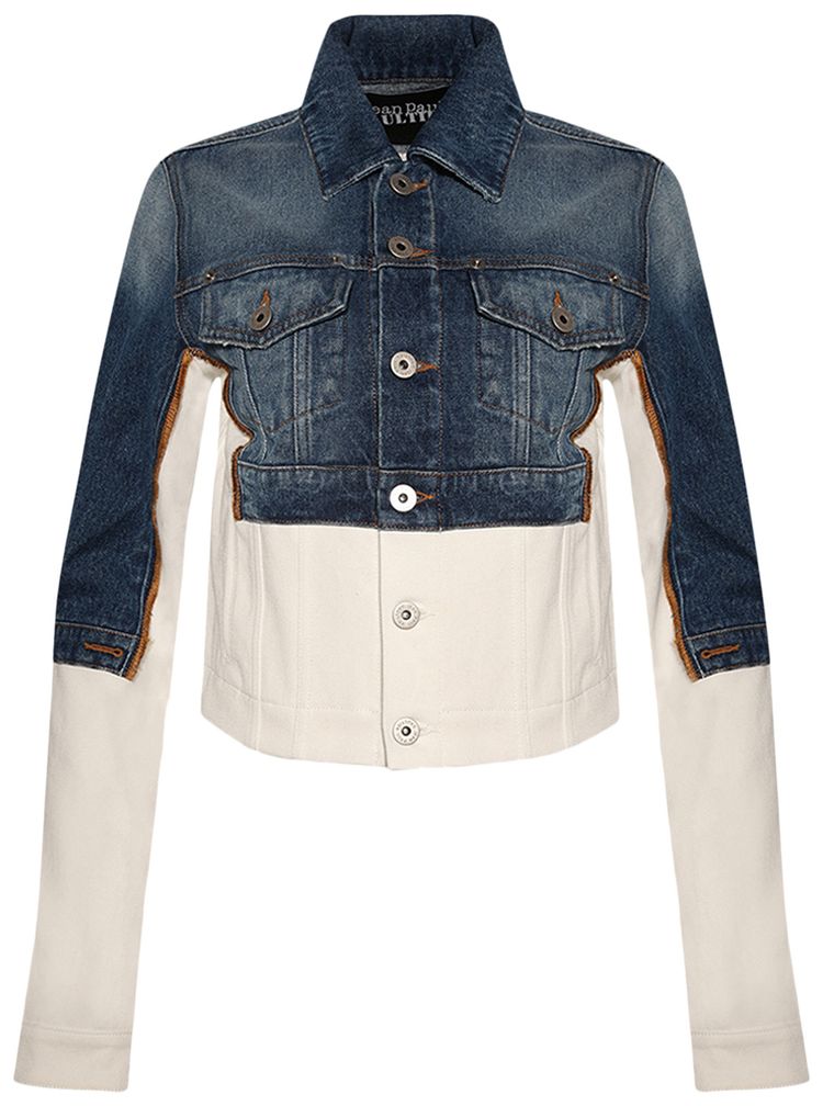 Jean Paul Gaultier Petit Grand Denim Jacket EcruVintage Blue