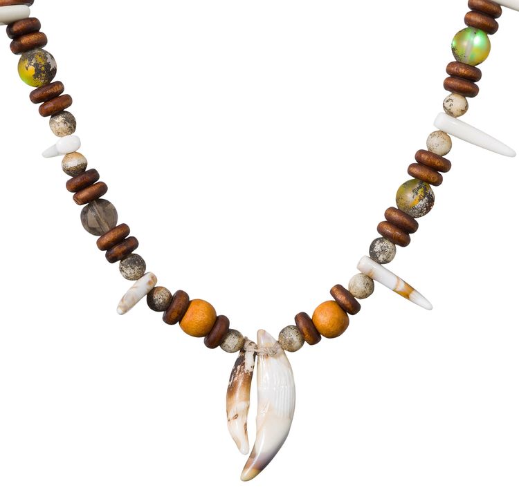 Denim Tears Homecoming Tusk Necklace Multicolor