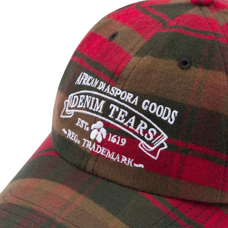 Denim Tears Tartan ADG Cap Red Plaid