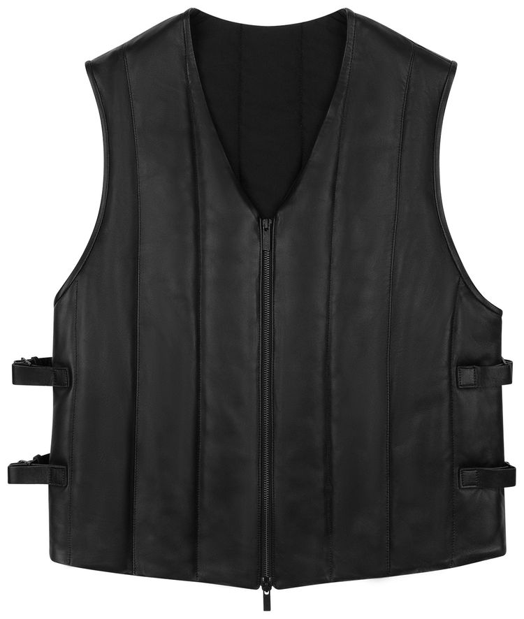 Denim Tears Oakland Leather Vest Black