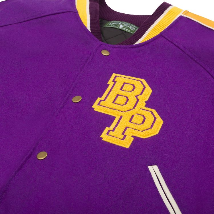 Denim Tears Come Out Fighting Varsity Jacket Purple