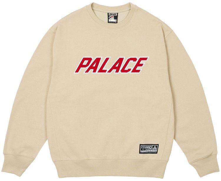 Palace Applique Team Crew Stoney Grey