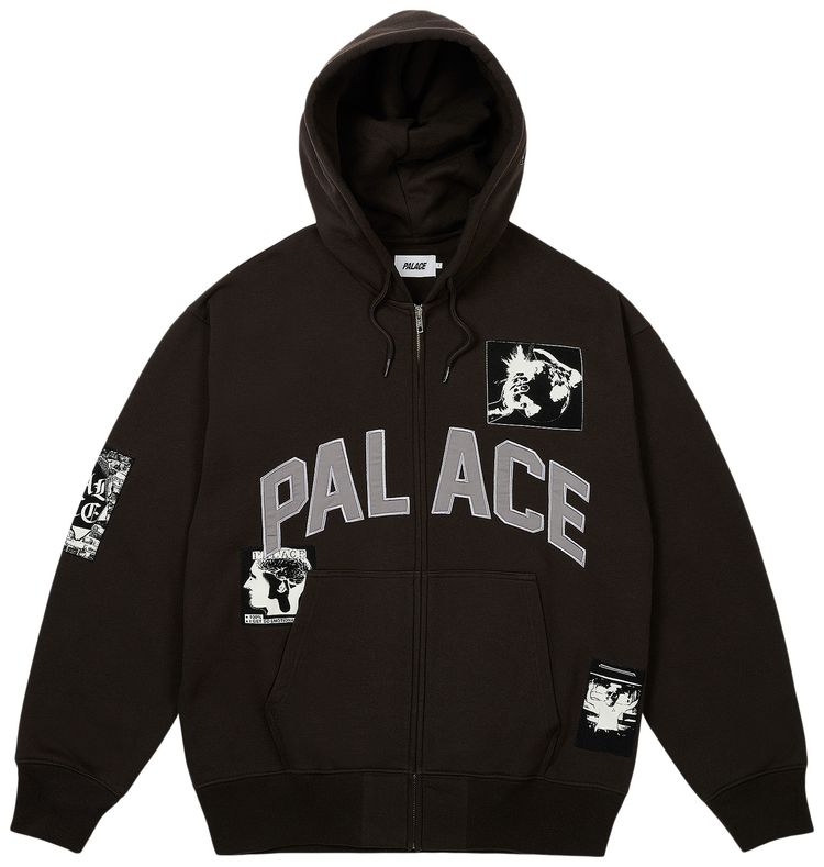 Palace Patch Up Zip Hood Black