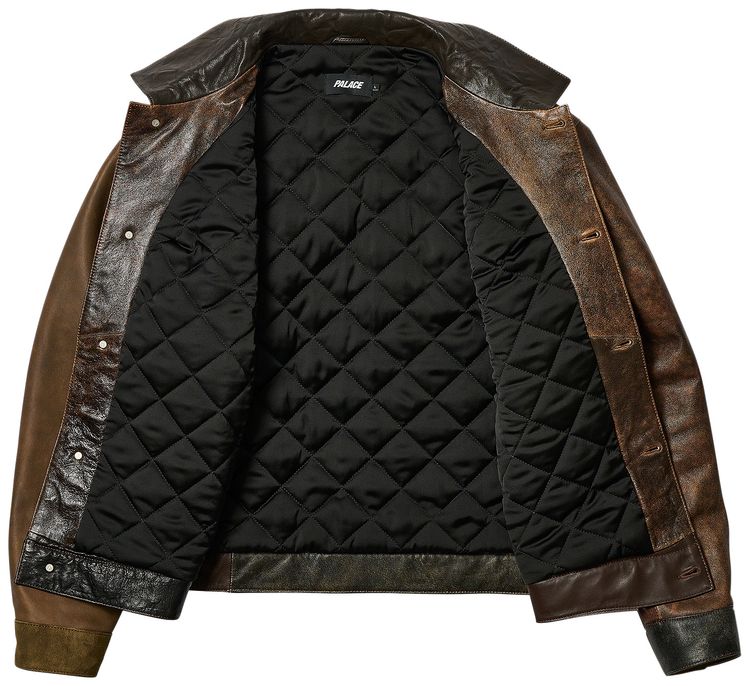 Palace Patchy Leather Jacket Multicolor