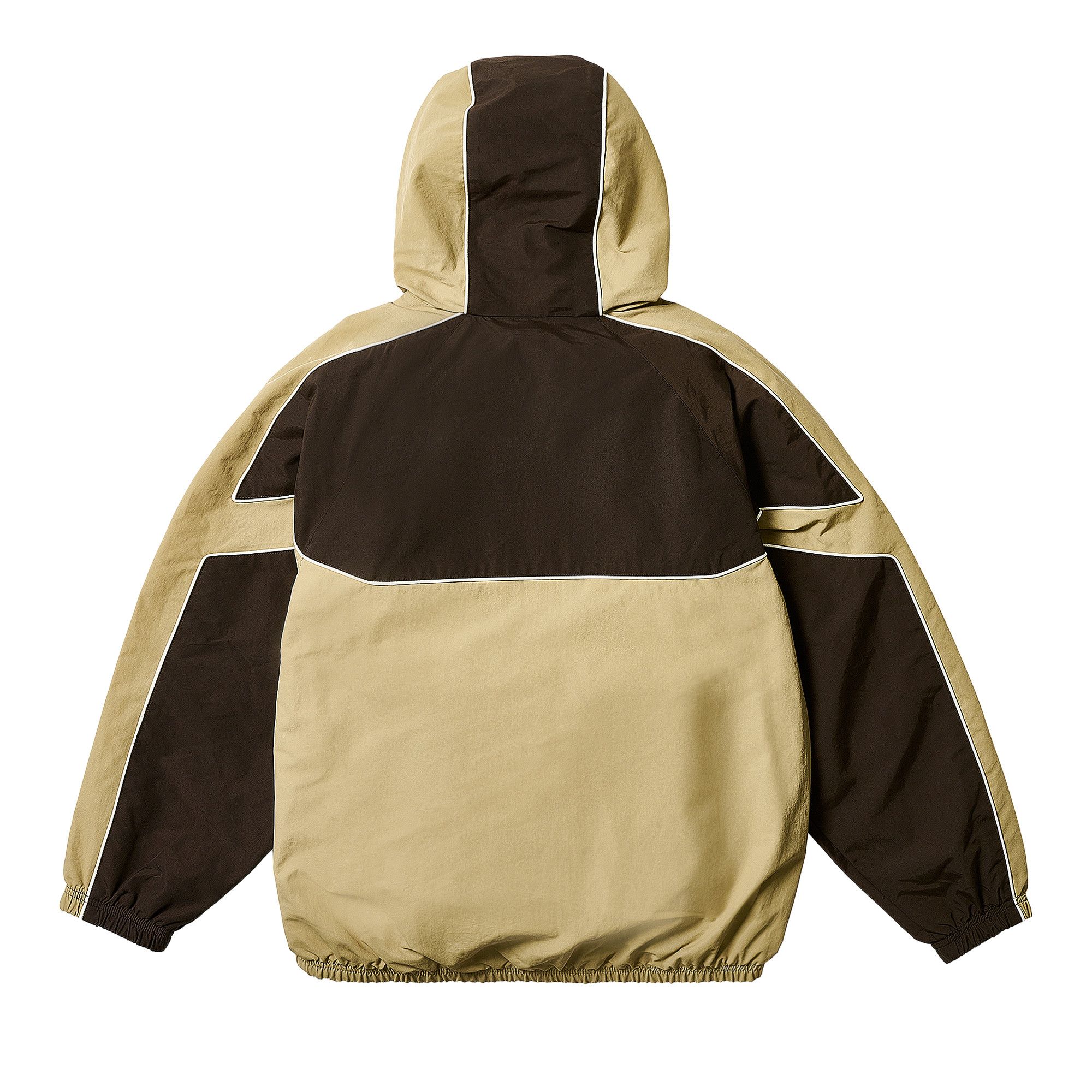 Buy Palace Piped Hooded Shell Jacket 'Brown' - P28JK052 | GOAT
