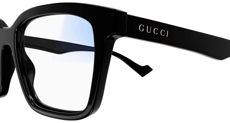 Gucci Square Glasses BlackTransparent