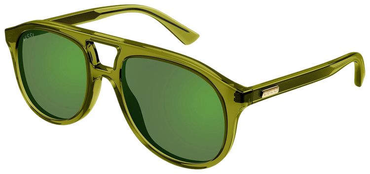 Gucci Aviator Style Sunglasses Green