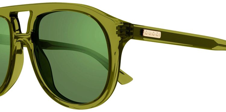Gucci Aviator Style Sunglasses Green